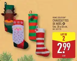 ALDI Home creation chaussettes de noël offre