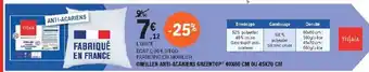 E.Leclerc Oreiller Anti-Acariens Greentop 60x60cm Ou 45x70cm offre