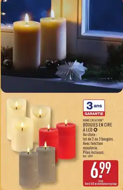 ALDI Home creation bougies en cire à led offre