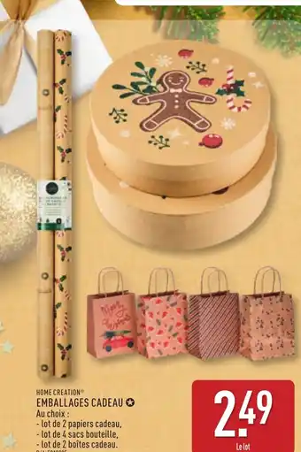 ALDI Home creation emballages cadeau offre