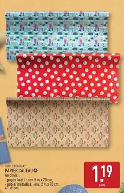 ALDI Home creation papier cadeau offre