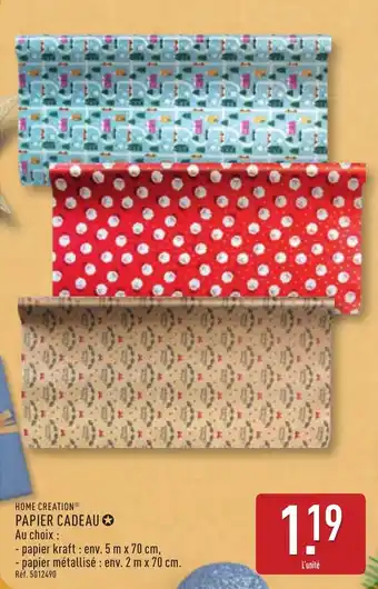 ALDI Home creation papier cadeau offre