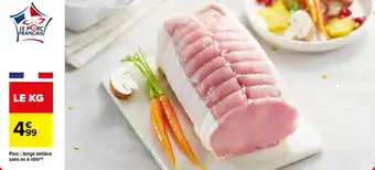 Carrefour Porc: longe entière sans os à rôtir offre