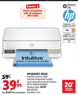 Auchan Hp deskjet 2821e offre