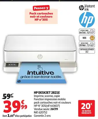 Auchan Hp deskjet 2821e offre