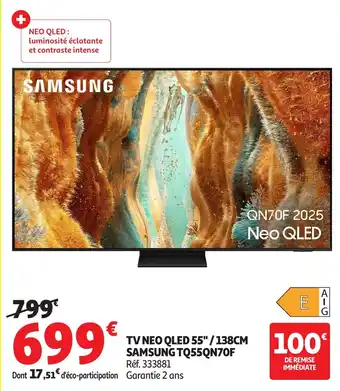 Auchan Tv neo qled 55"/138cm samsung tq55qn7of offre
