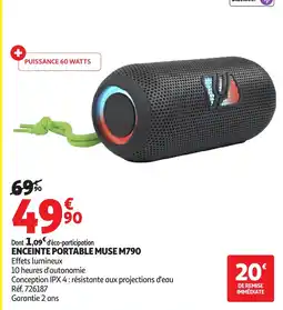 Auchan Enceinte portable muse m790 offre