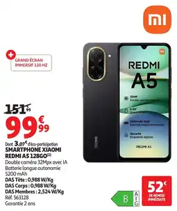 Auchan Smartphone xiaomi redmi a5 128go offre