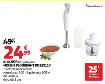 Auchan Mixeur plongeant dd552110 offre