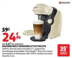 Auchan Machine multi-boissons style tas117e offre