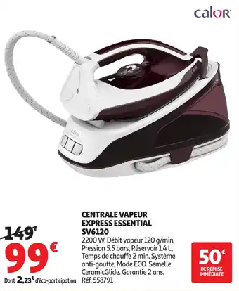 Auchan Centrale vapeur express essential sv6120 offre
