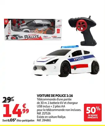 Auchan Voiture de police 1:16 offre