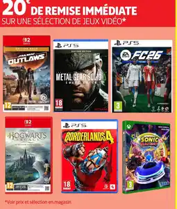 Auchan SUR UNE SÉLECTION DE JEUX VIDÉO offre