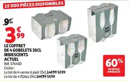 Auchan Le coffret de 4 gobelets iridescents actuel offre