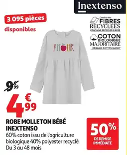 Auchan Robe molleton bébé inextenso offre