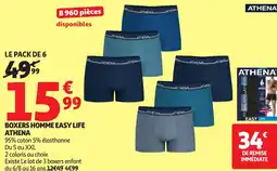 Auchan Boxers homme easy life athena offre