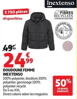 Auchan Doudoune femme inextenso offre