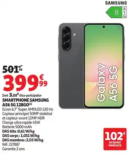 Auchan Smartphone samsung a56 5g 128go offre
