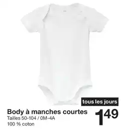 Zeeman Body à manches courtes offre