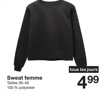 Zeeman Sweat femme offre