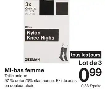 Zeeman Mi-bas femme offre
