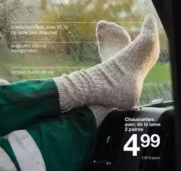 Zeeman Chaussettes avec de la laine 2 paires offre