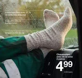 Zeeman Chaussettes avec de la laine 2 paires offre
