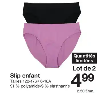 Zeeman Slip enfant offre