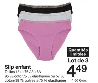 Zeeman Slip enfant offre