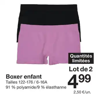 Zeeman Boxer enfant offre