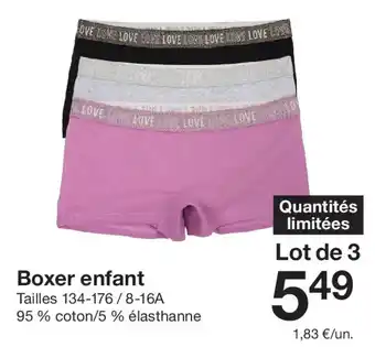Zeeman Boxer enfant offre
