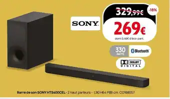 Darty Barre de son SONY HTS400CEL offre