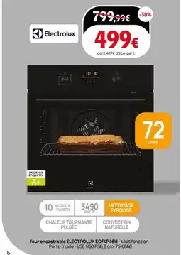 Darty Four encastrable electrolux eof4p46h offre
