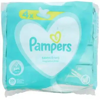 Action Lingettes pour bébé Pampers Sensitive offre