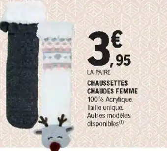 E.Leclerc Chaussettes Chaudes Femme offre