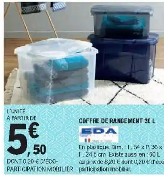 E.Leclerc Coffre de Rangement 30L offre