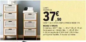 E.Leclerc Meuble 3 Tiroirs offre