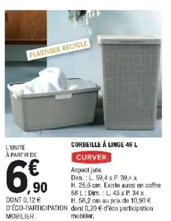 E.Leclerc Corbeille à Linge 46L offre