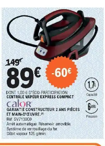 E.Leclerc Centrale Vapeur Express Compact offre