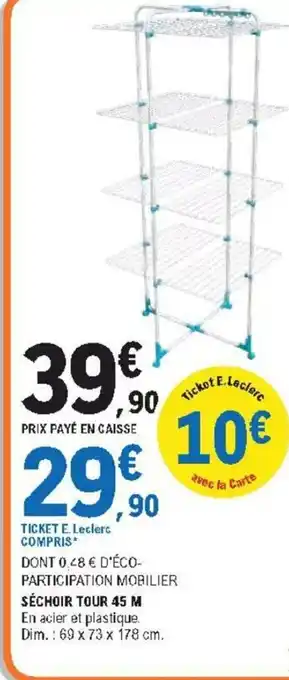 E.Leclerc Séchoir Tour 45M offre