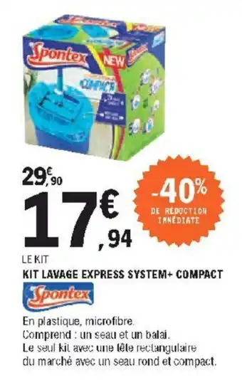 E.Leclerc Kit Lavage Express System+ Compact offre