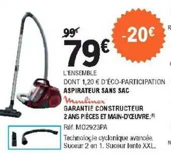 E.Leclerc Aspirateur Sans Sac offre