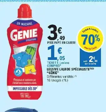 E.Leclerc Lessive Liquide Spécialiste offre