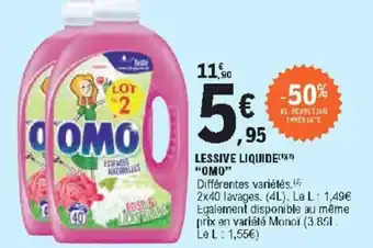 E.Leclerc Lessive Liquide Omo offre