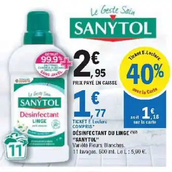 E.Leclerc Désinfectant Du Linge offre