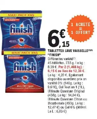 E.Leclerc Tablettes Lave Vaisselle offre