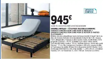 Ensemble Matelas+ Têtes Relevables Harmonie