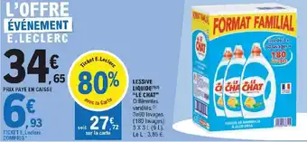 E.Leclerc Lessive Liquide Le Chat offre