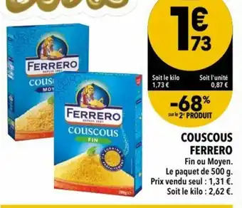 Supeco Couscous Ferrero offre