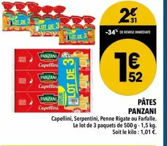 Supeco Pâtes Panzani offre